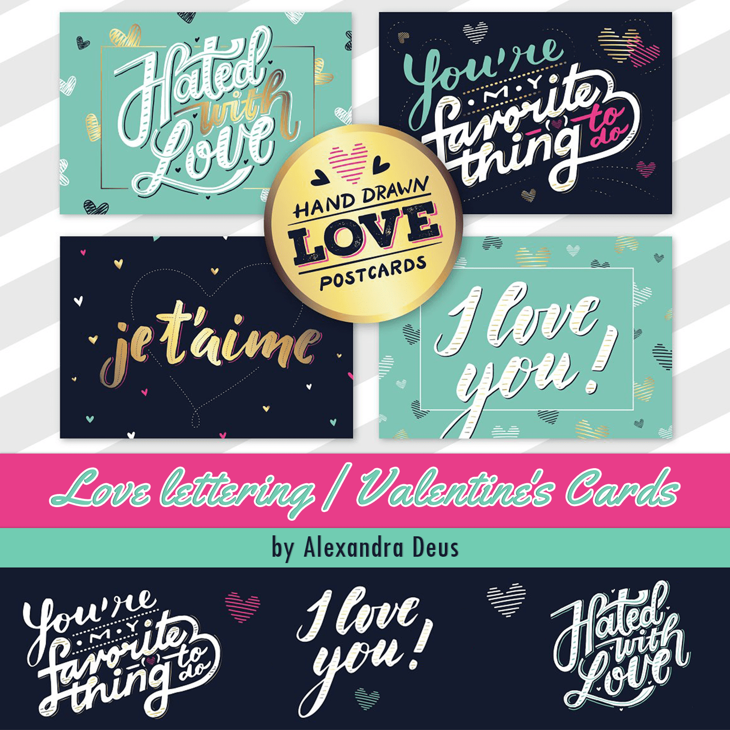 Love lettering | Valentine's Cards.