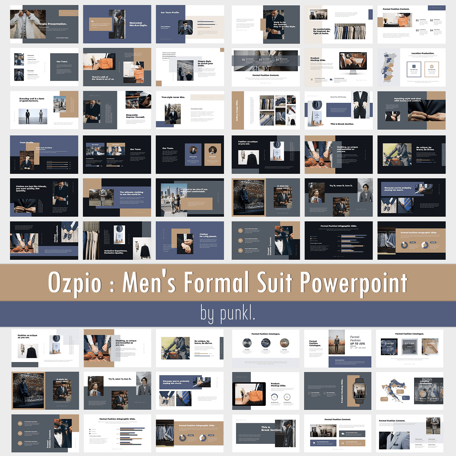 Ozpio : Men's Formal Suit Powerpoint Cover.
