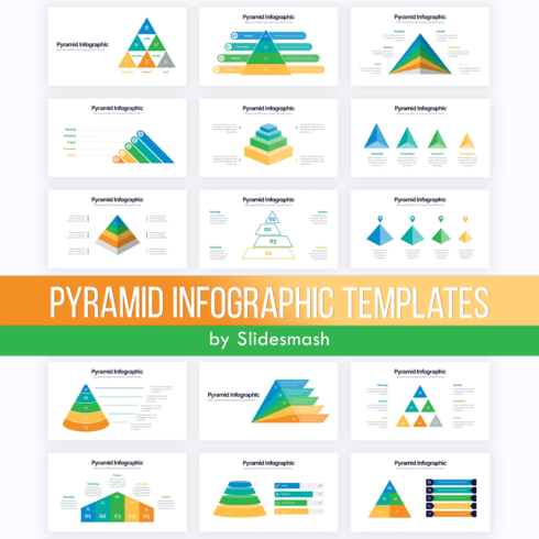 Pyramid Infographic Templates | Diagrams for PowerPoint, Illustrator, Keynote, Google Slides cover.
