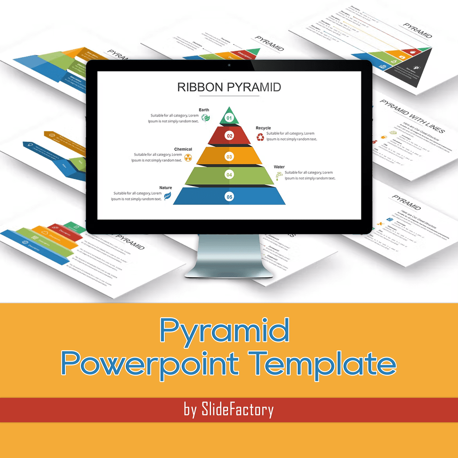 Pyramid Powerpoint Template Cover.