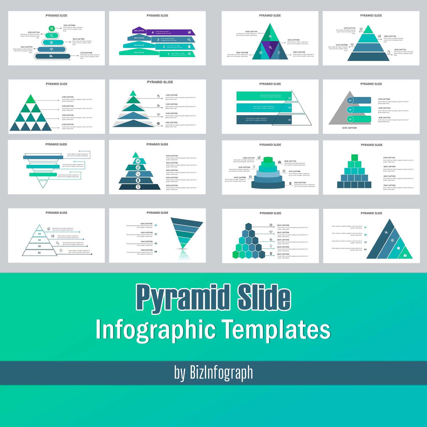 Pyramid Slide Infographic Templates.