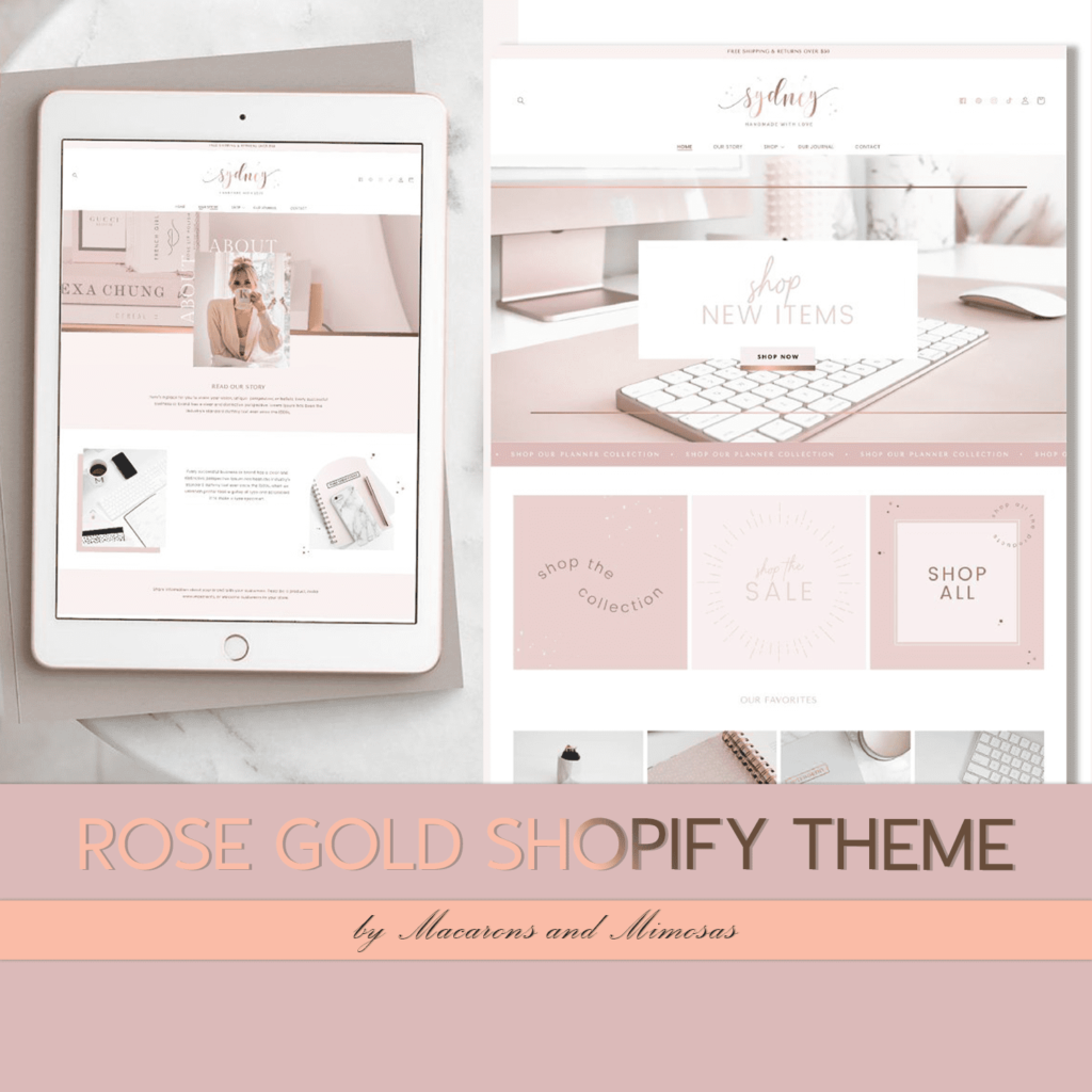 Rose Gold Shopify Theme – MasterBundles