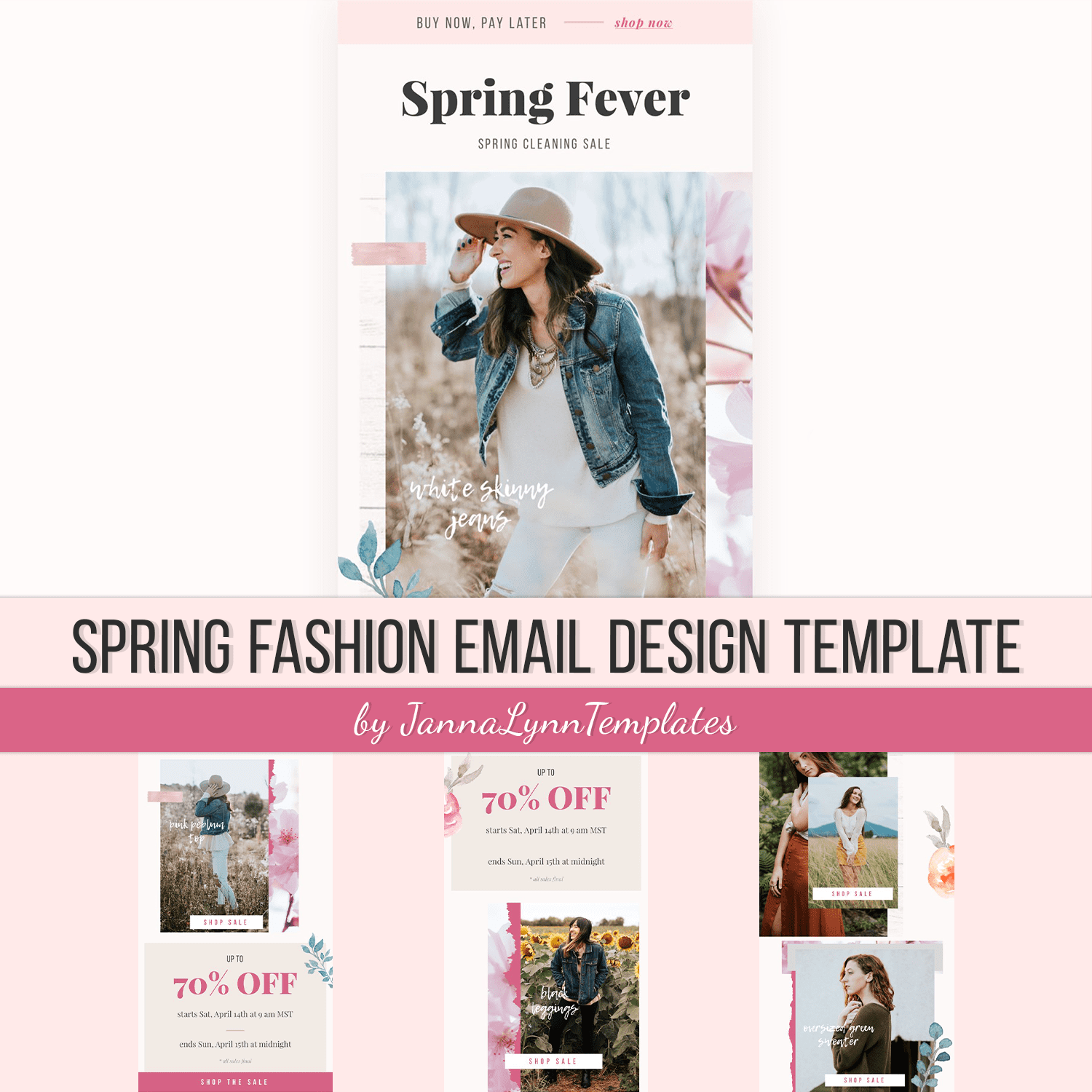 Collection of adorable email design template images.