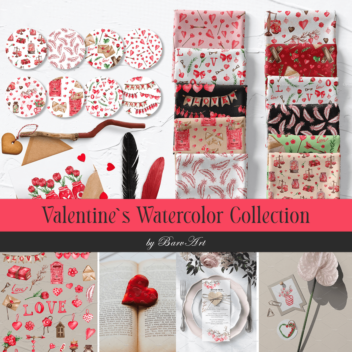 Valentine`s Watercolor Collection cover.