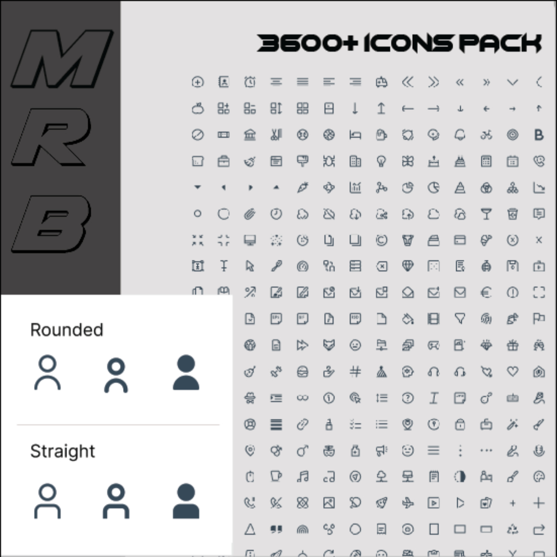 3600+ SVG Icons Pack for Your Design cover image.