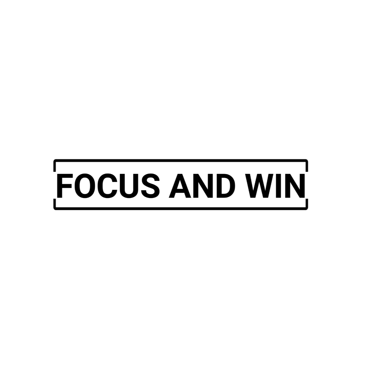 Focus and Win Typography T-shirts Design preview image.