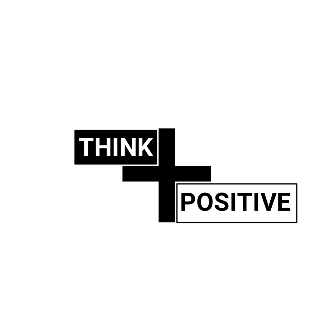 T-shirt Think Positive Typography Design preview image.