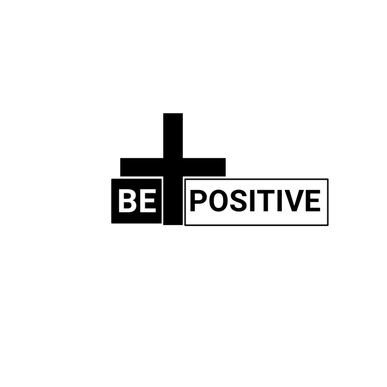 Be Positive T-shirt Typography Design preview image.