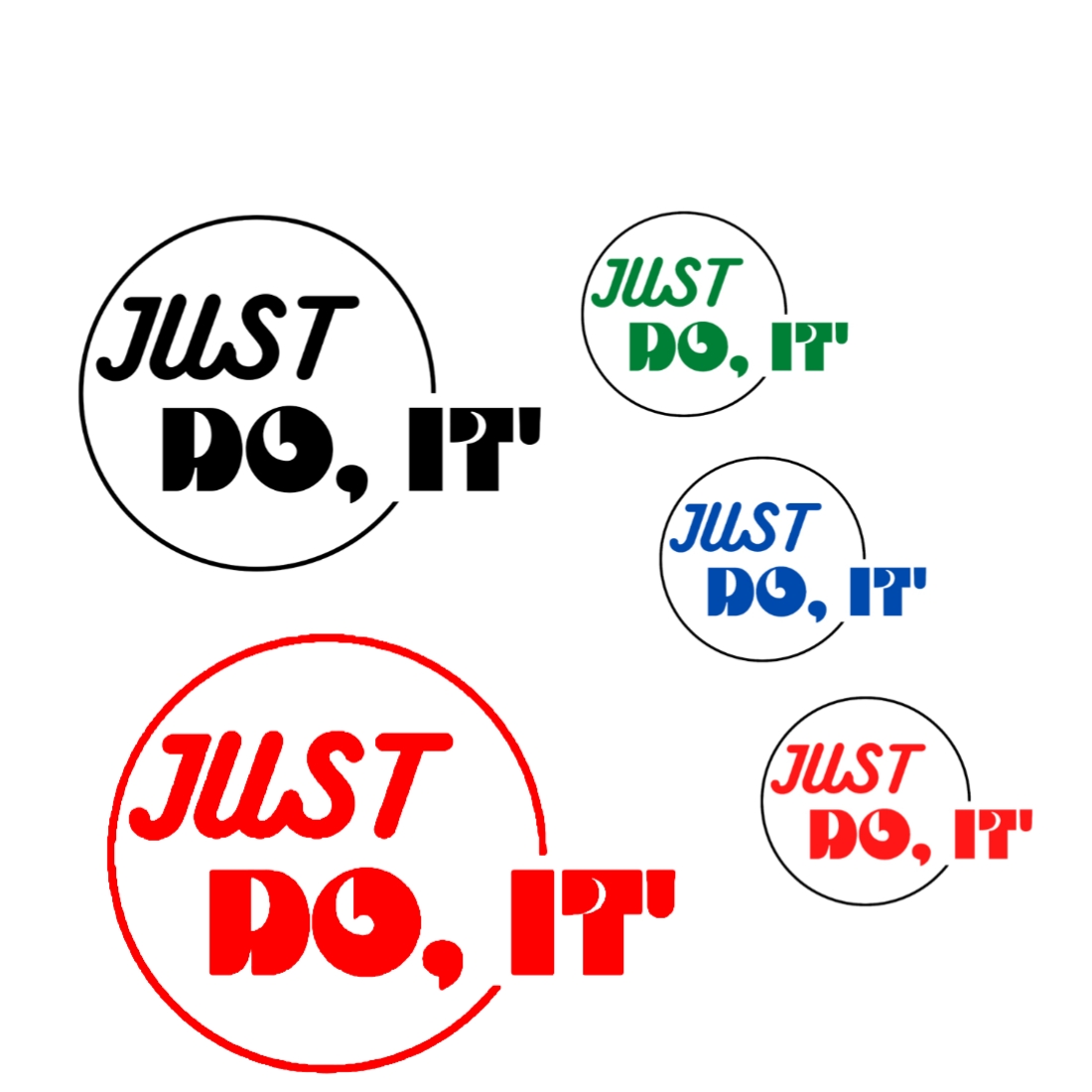 Just Do It Typography T-shirts Design cover image.
