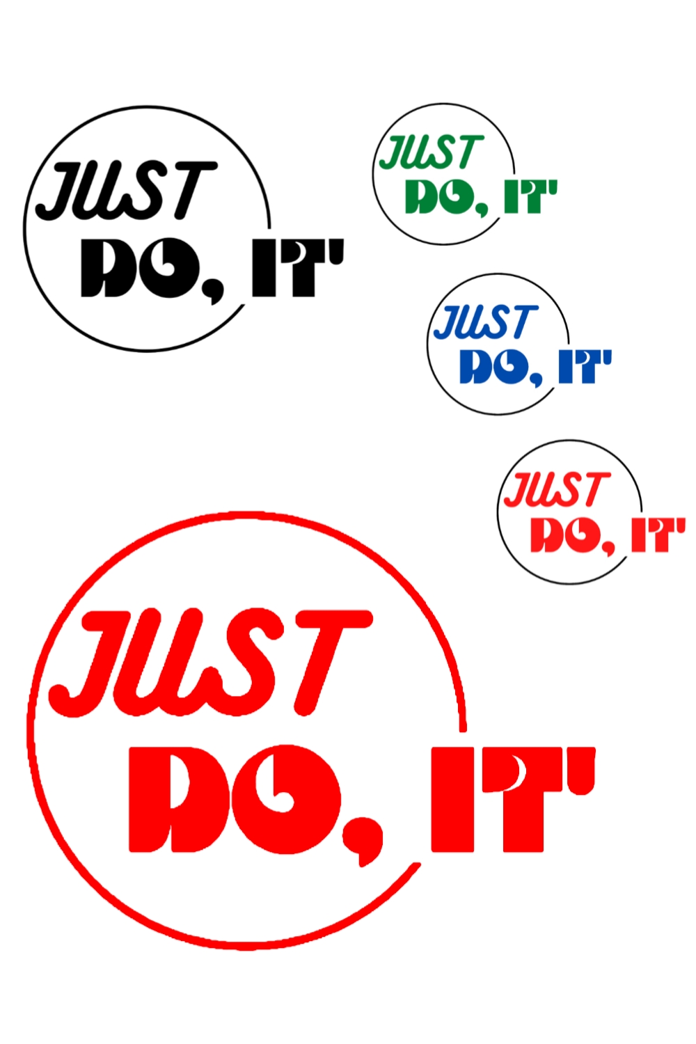 Just Do It Typography T-shirts Design pinterest image.