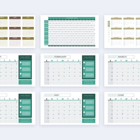 2023 Calendar Slides Powerpoint Infographics | Master Bundles