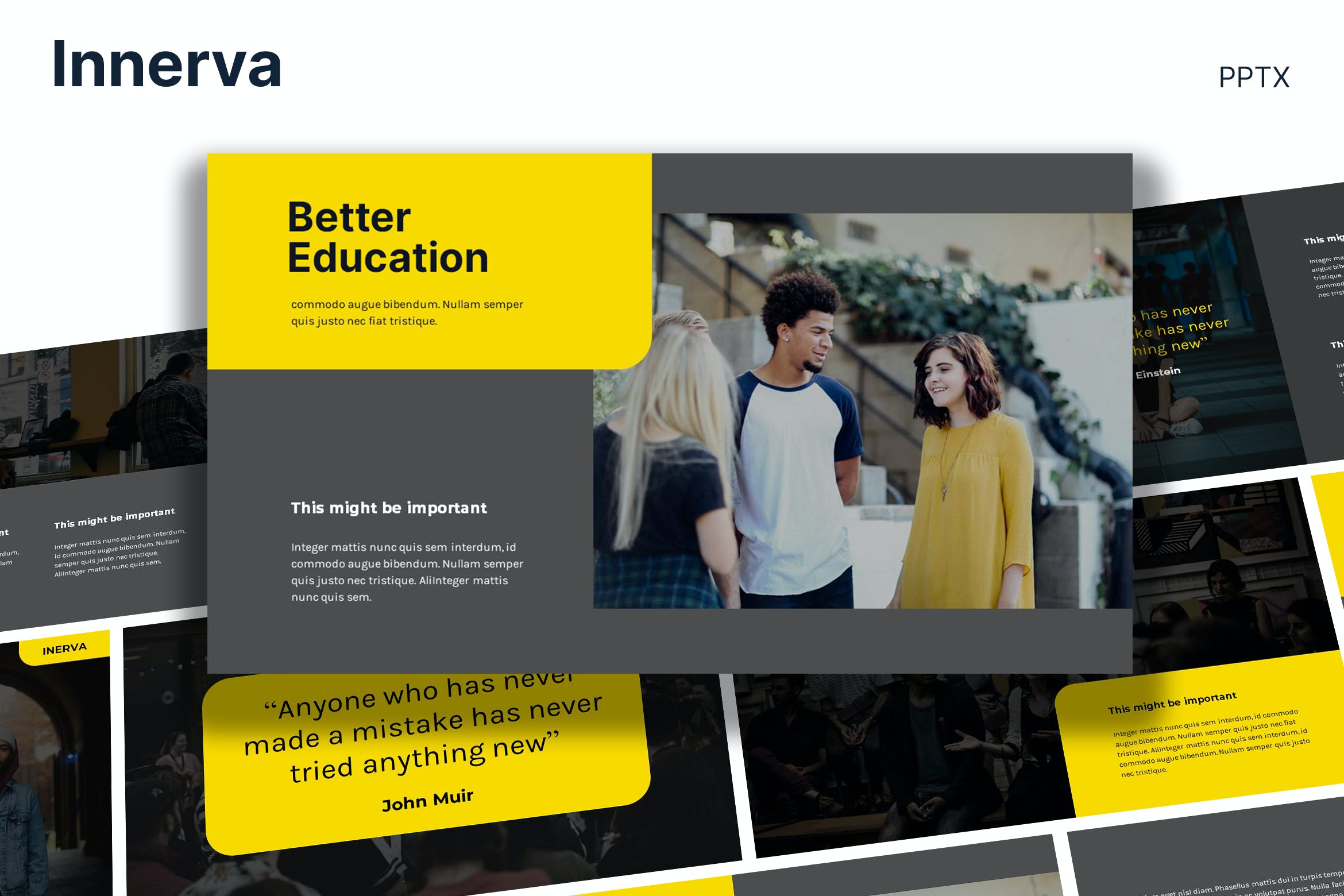 Cover image of Inerva Tech University Theme PowerPoint.