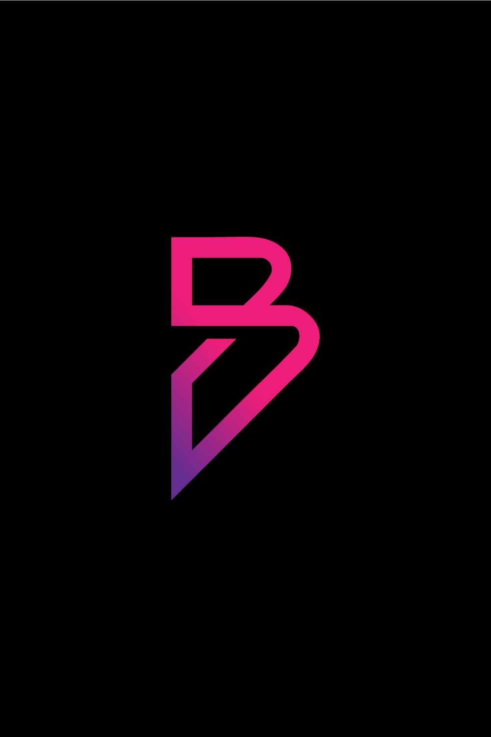 B Logo Design Pinterest image.