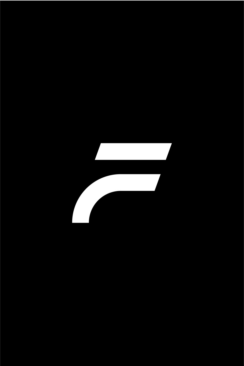F Letter Logo Design Graphics Pinterest image.