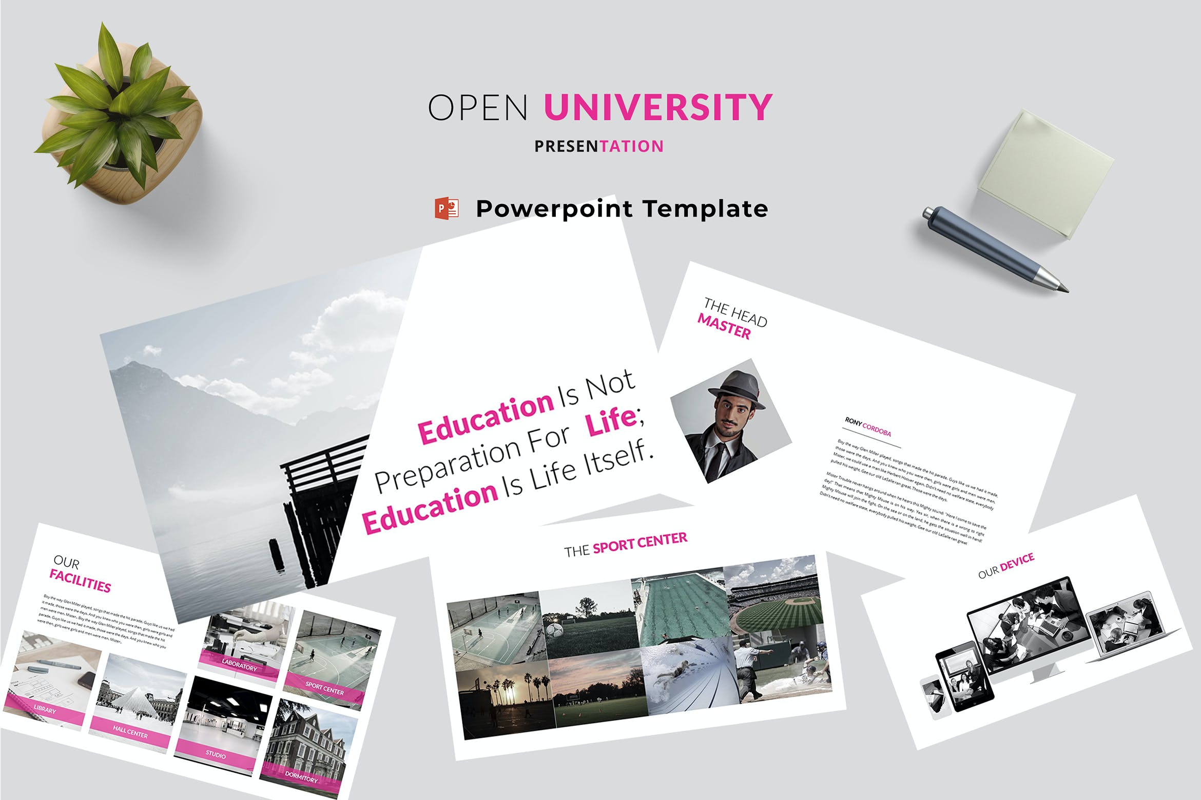Cover image of Open University Powerpoint Template.