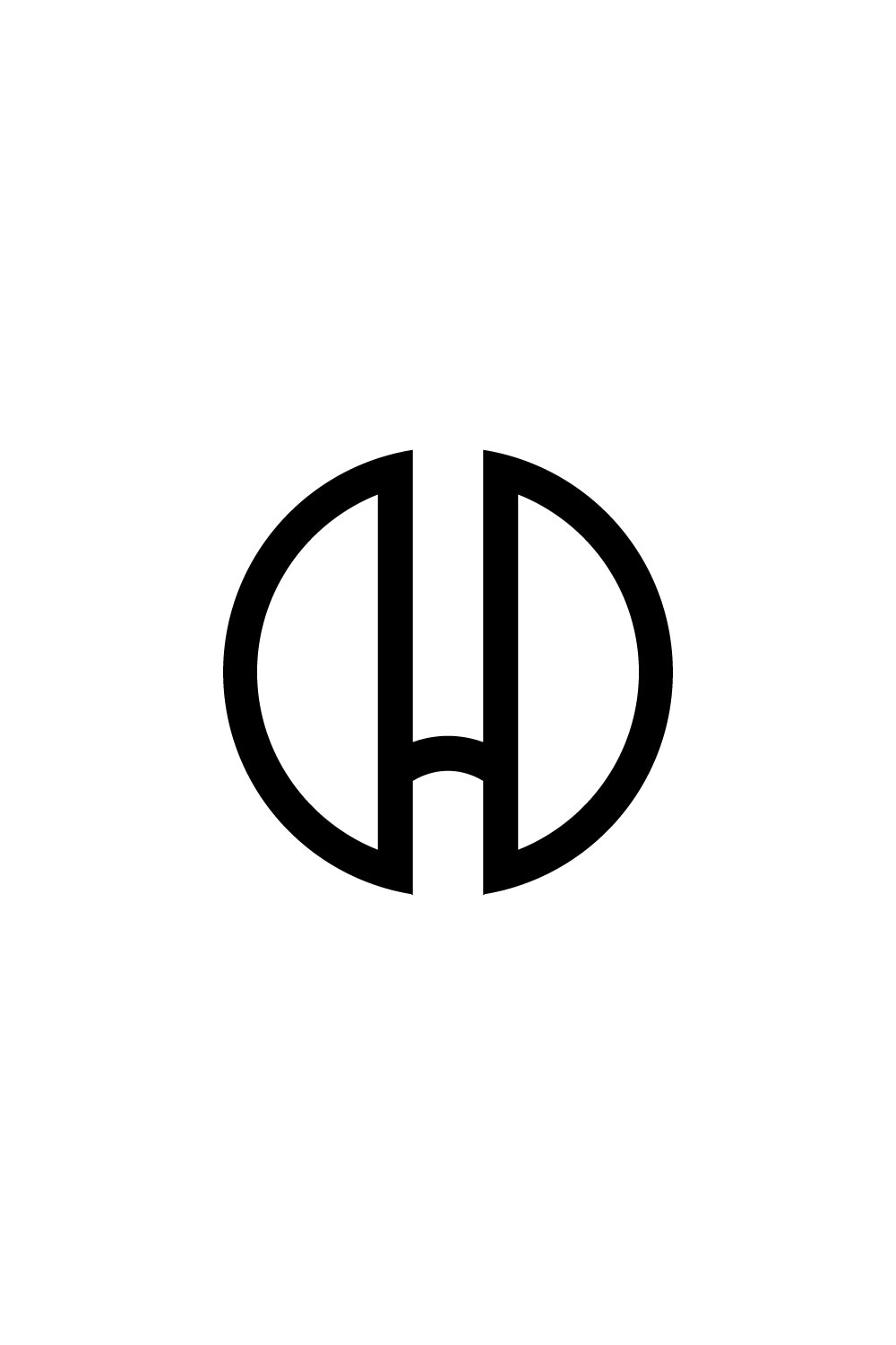 H Letter Logo Design Pinterest image.