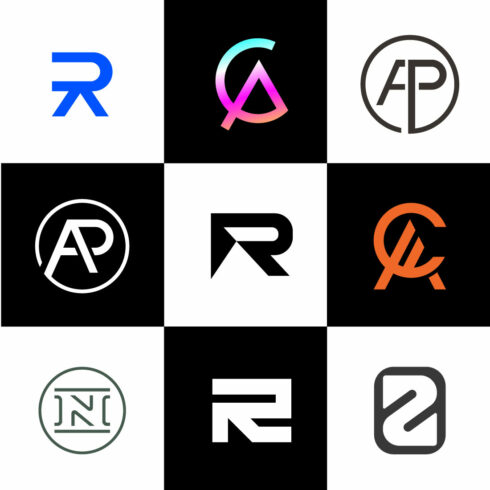 Logo Letters Design Template Bundle cover image.