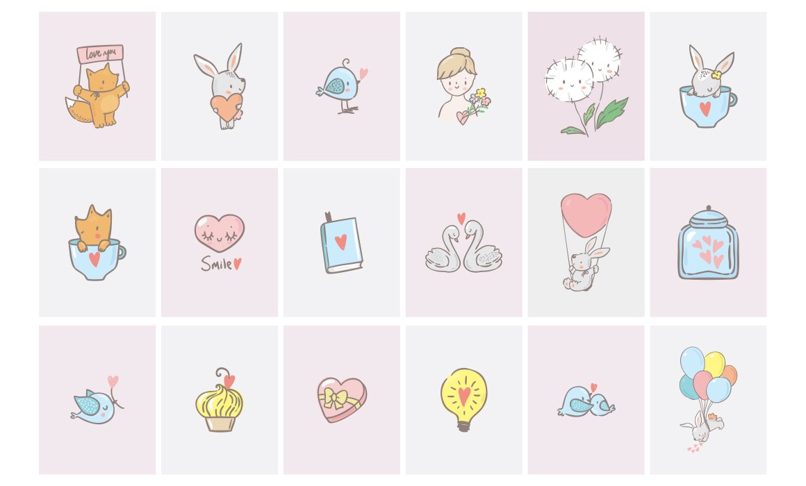 Cute small elements for your love cliparts.