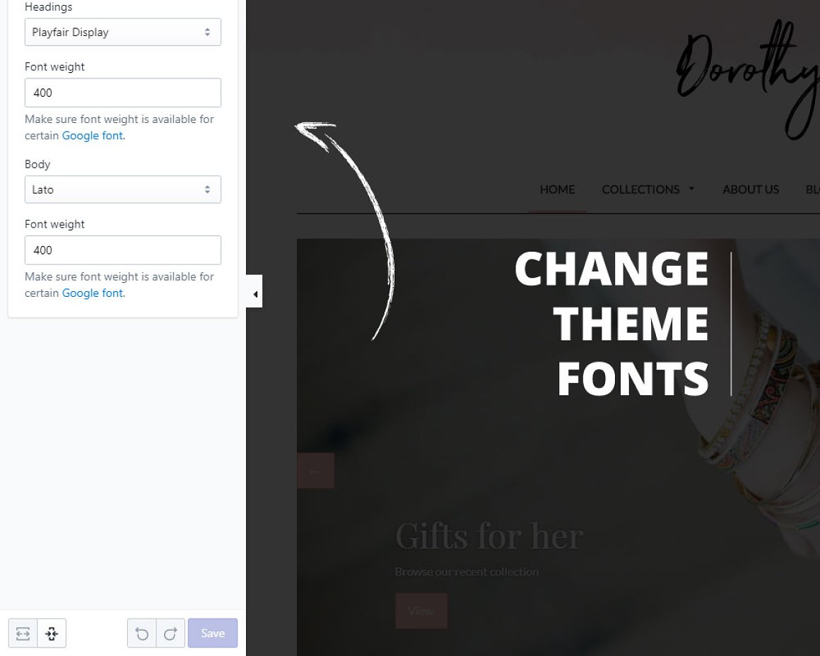 You can change theme fonts in your style.