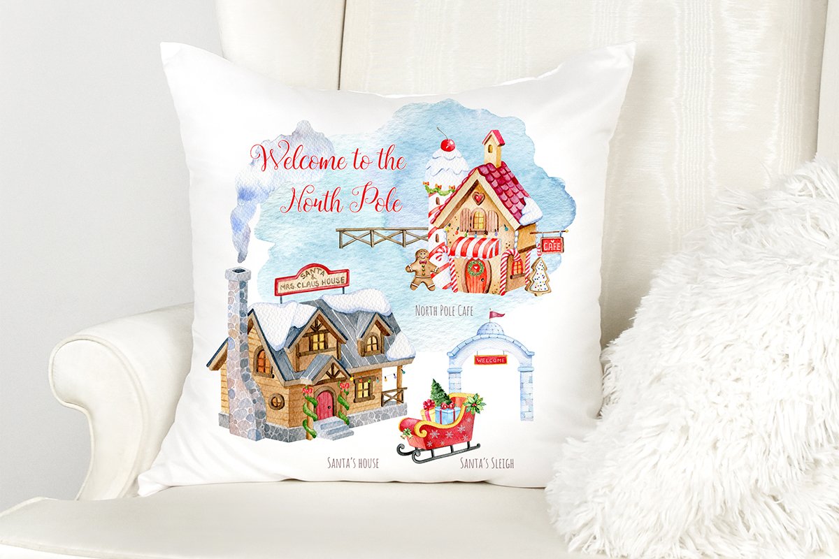 Decorate white pillow with the high quality graphic.