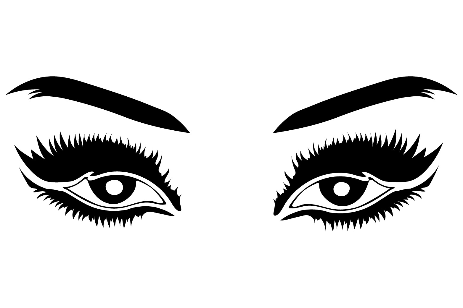 Woman Eyes SVG Design preview image.