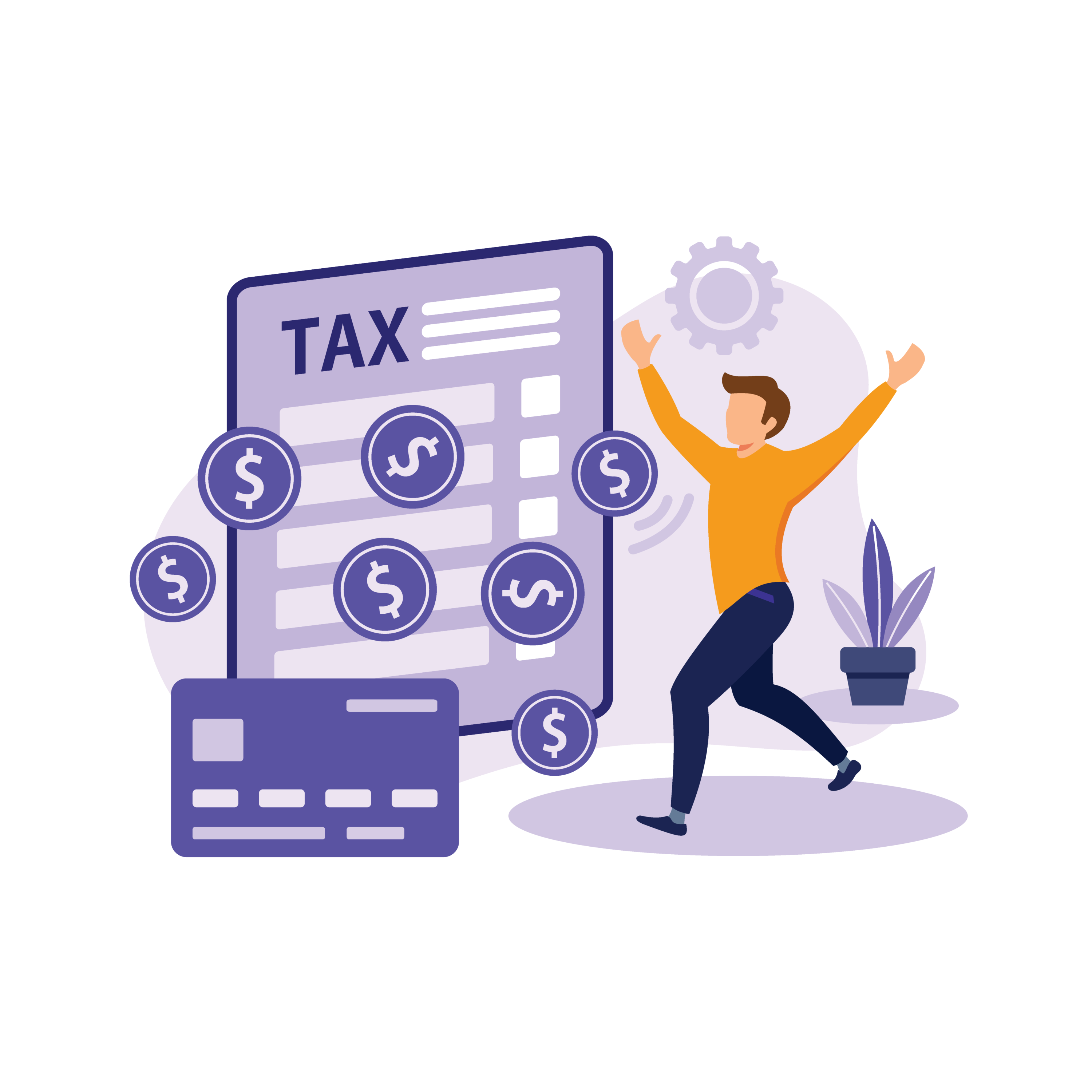 Accountant Appointment Illustration, tax clipart.