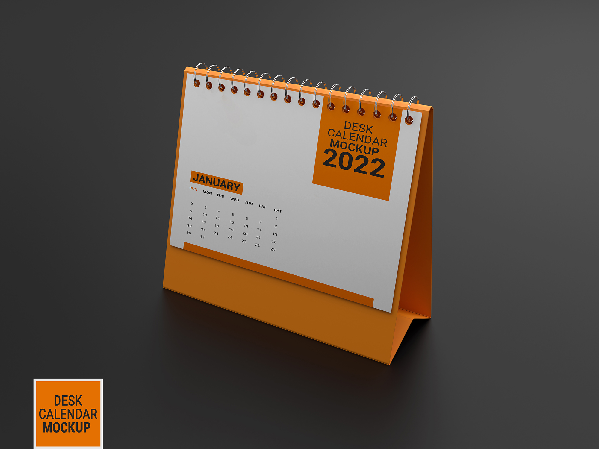 9 Desk Calendar PSD Mockup.