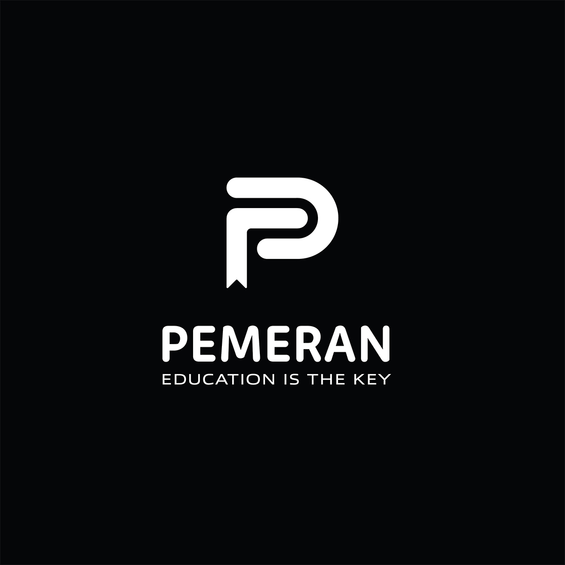 Pemeran Logo Design Black and White Template preview image.