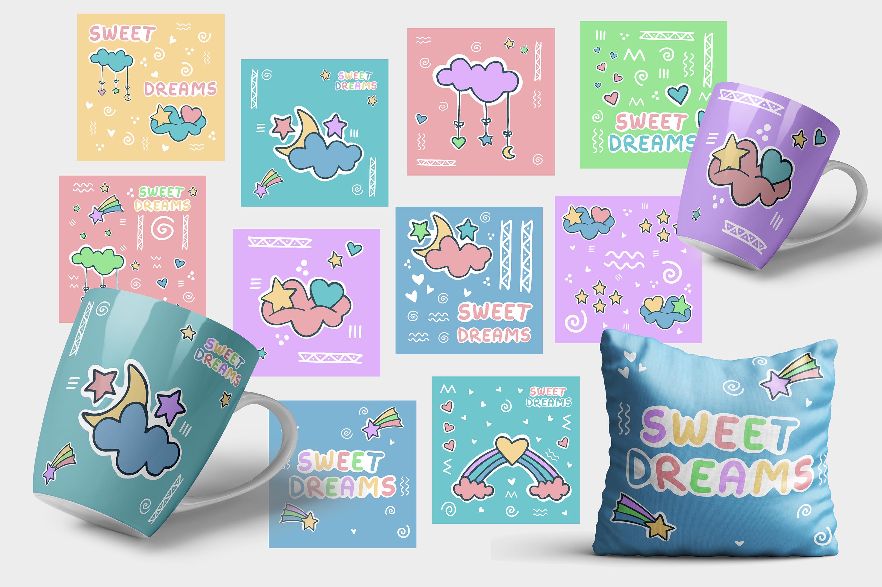 Sweet Dreams Baby Stickers and Posters facebook image.