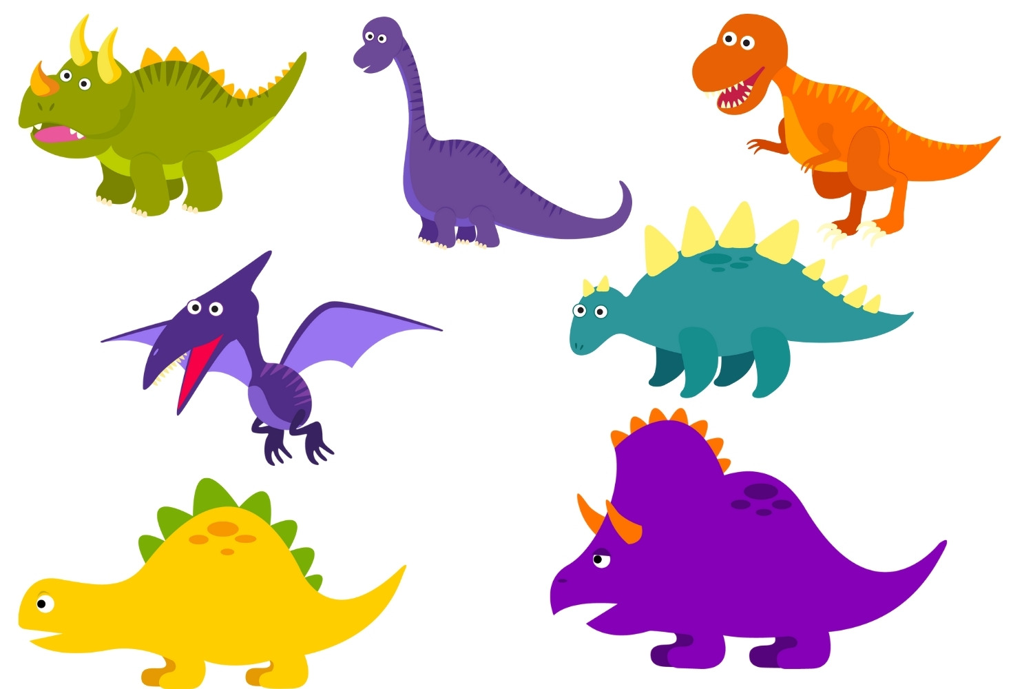 Dinosaurs Clipart Editable Set facebook image.