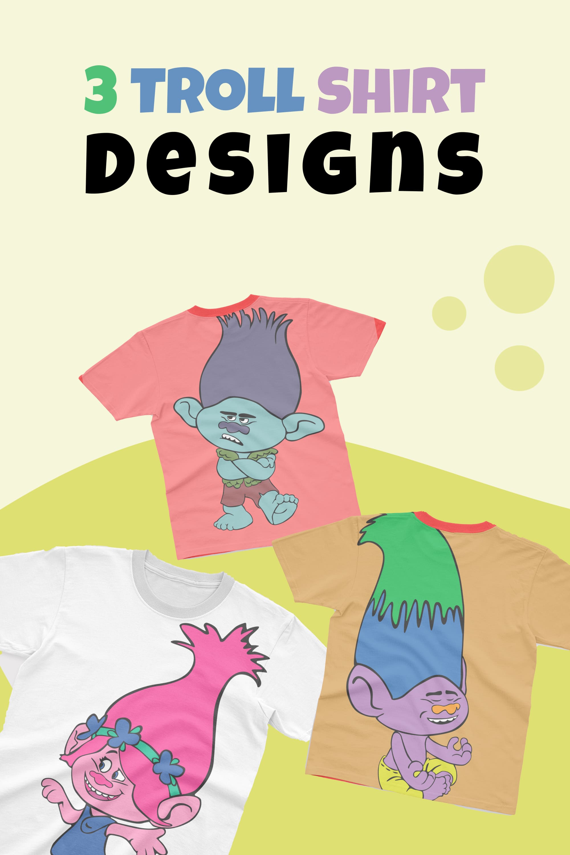 3 Troll Shirt Designs - Pinterest.