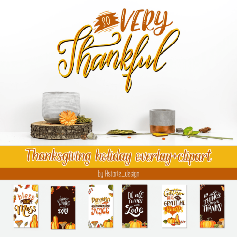 Thanksgiving holiday overlay+clipart.