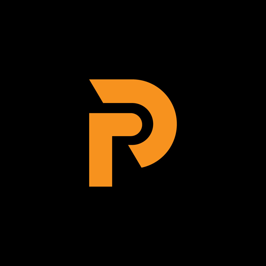 Simple Logo P Design Template cover image.