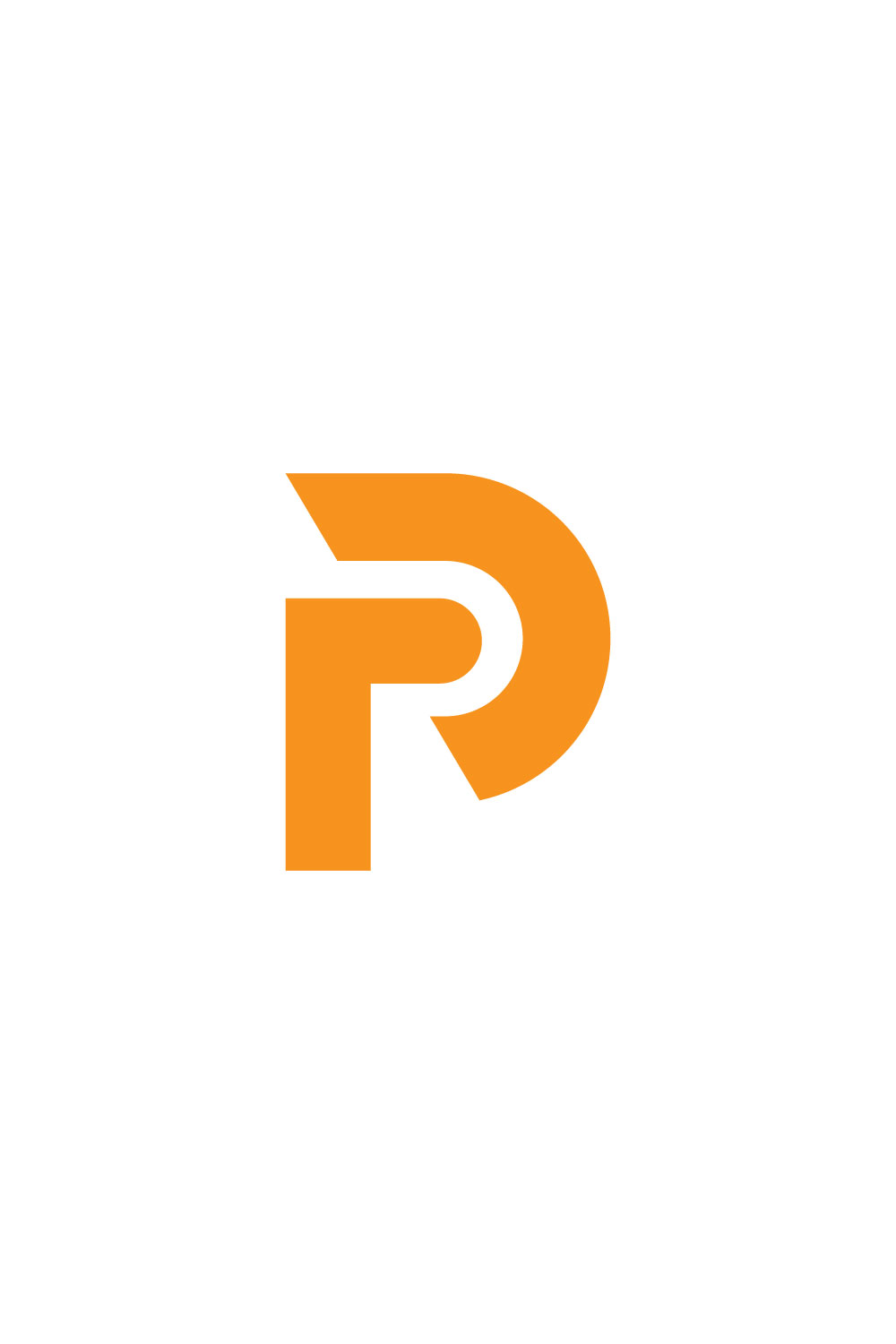 Logo P Design Template Pinterest image.