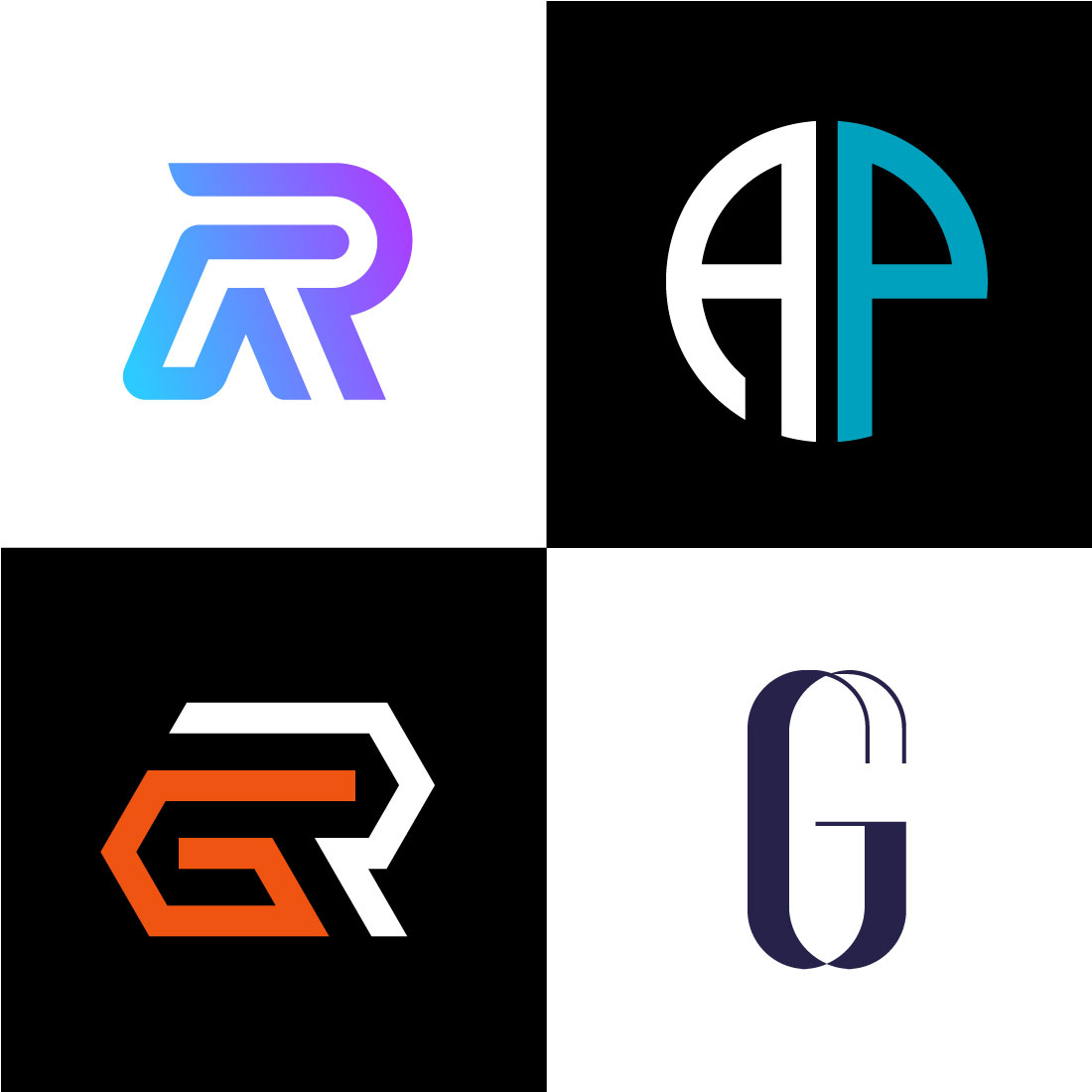 Letter Logo Graphics Design Bundle cover image.