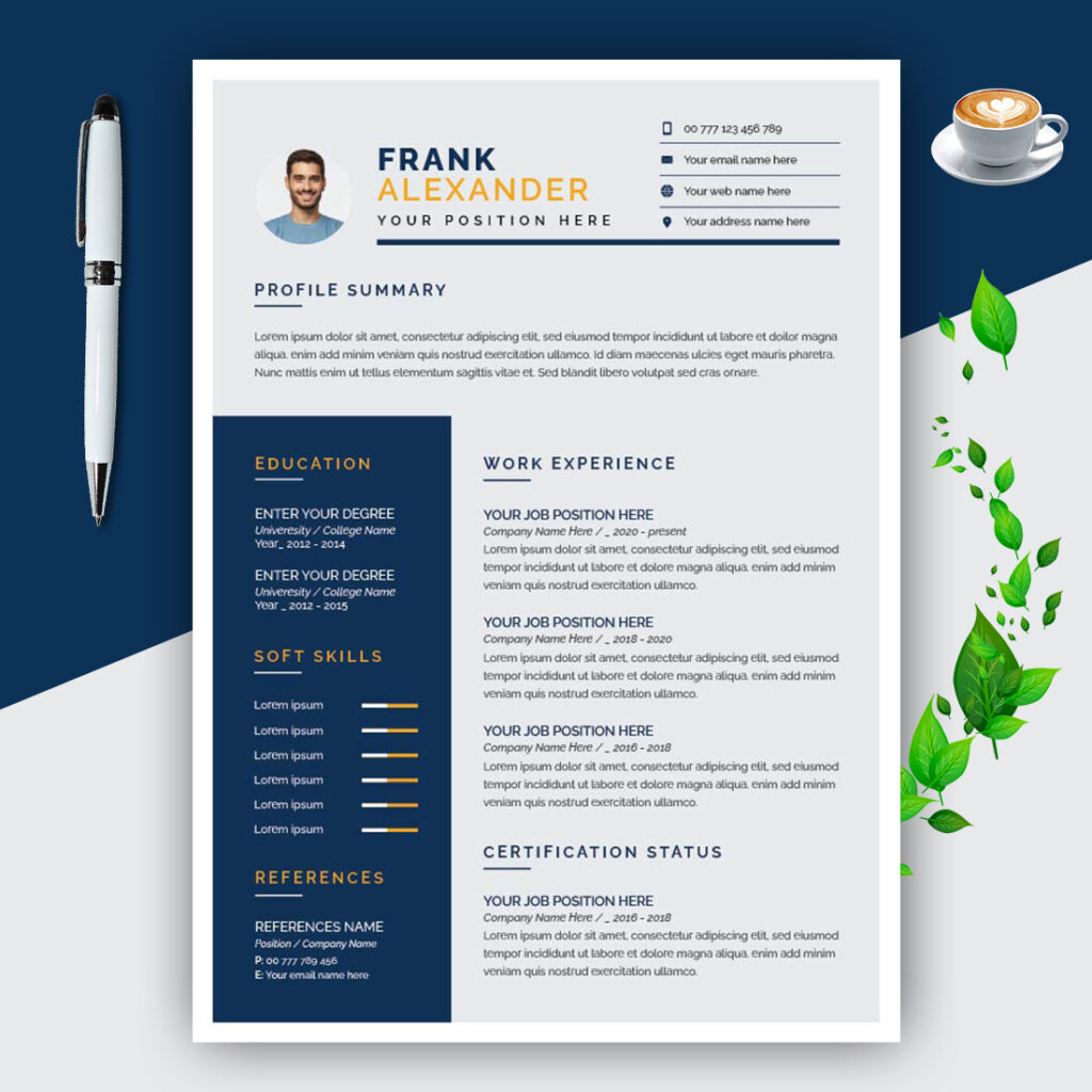 Creative Resume CV Design - MasterBundles