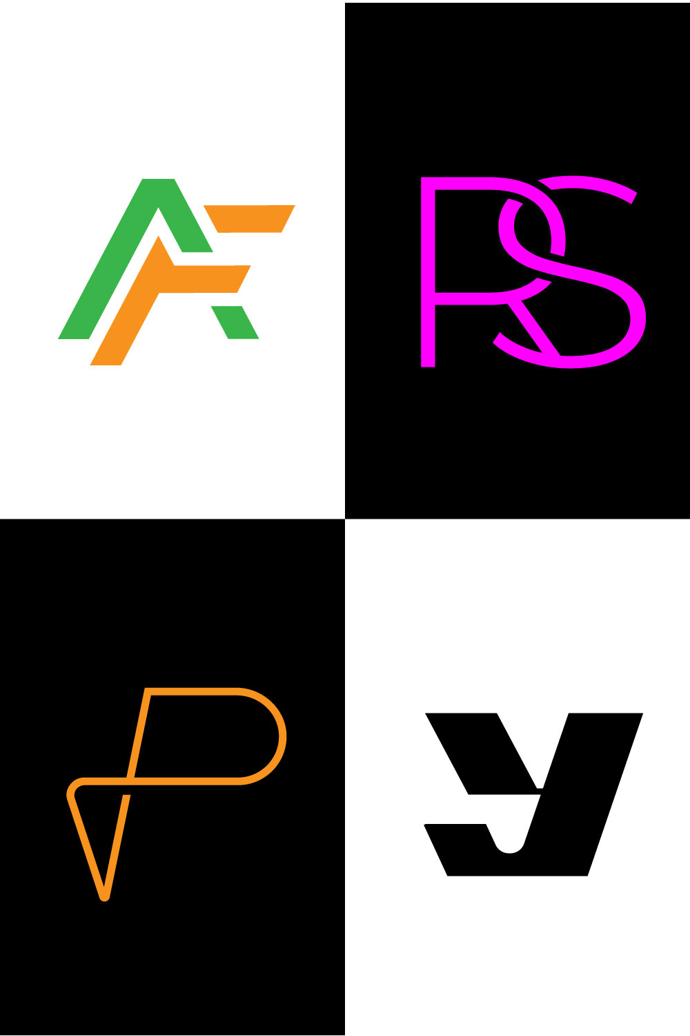 Logo Letters Design Graphics pinterest image.