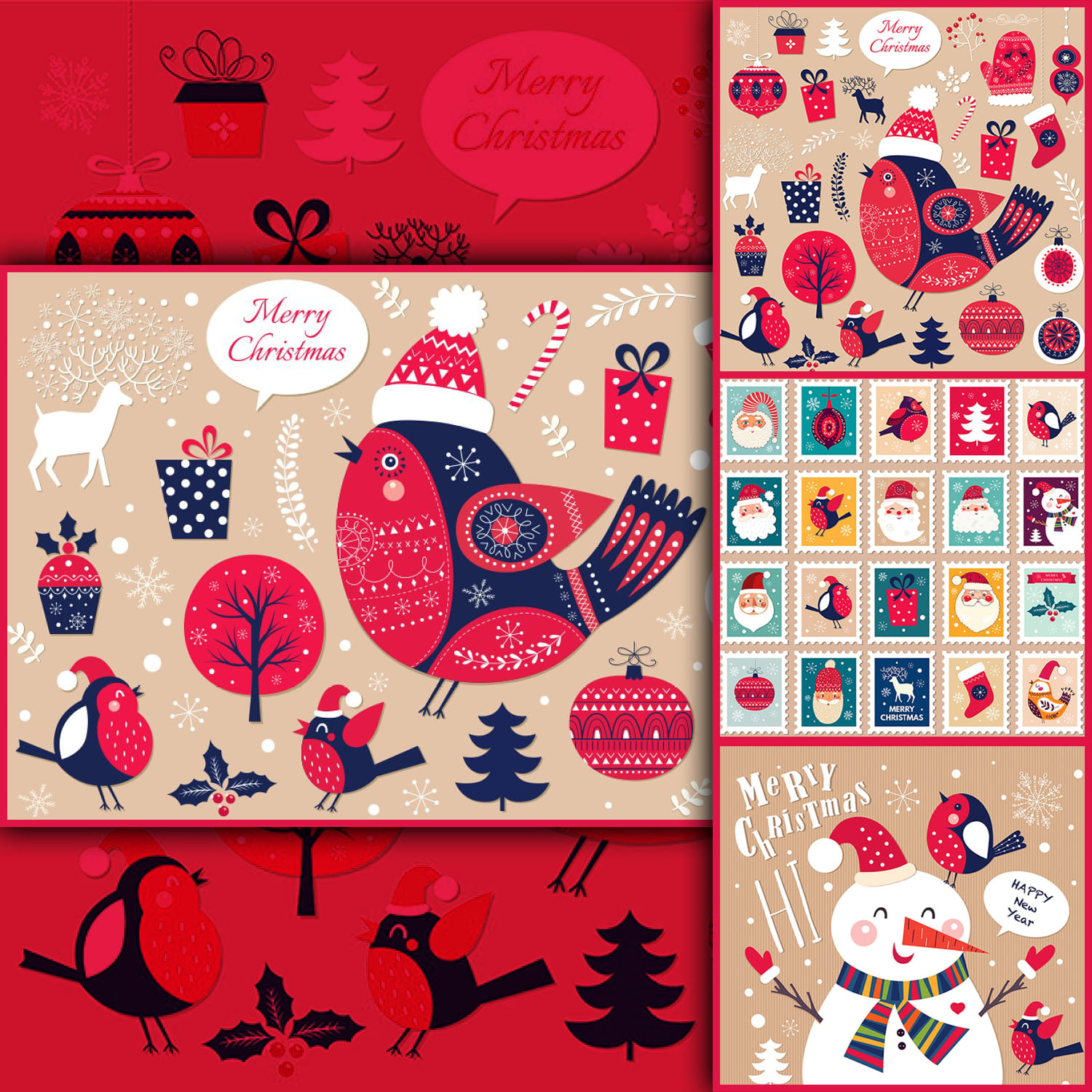Christmas vector collection cover.