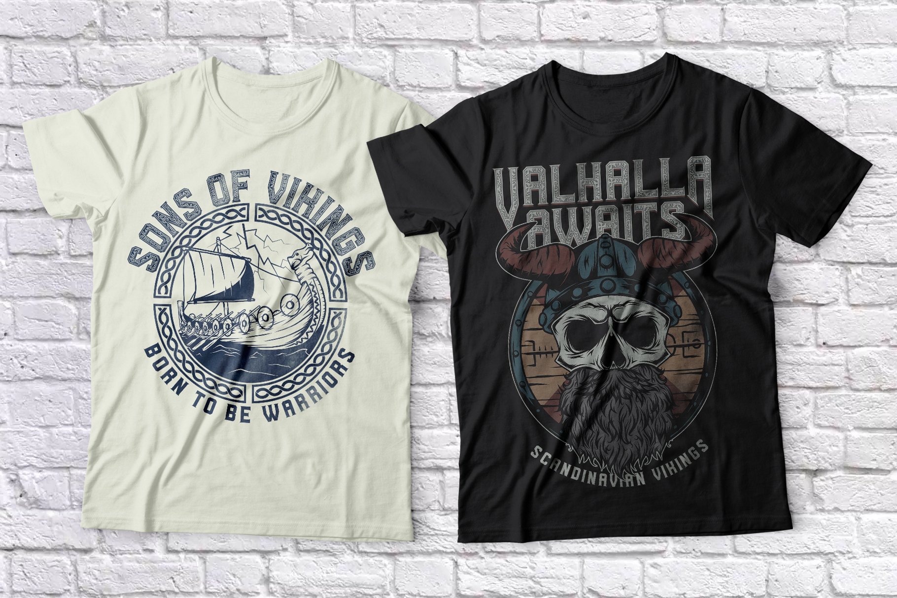 Cool viking graphics for t-shirts.
