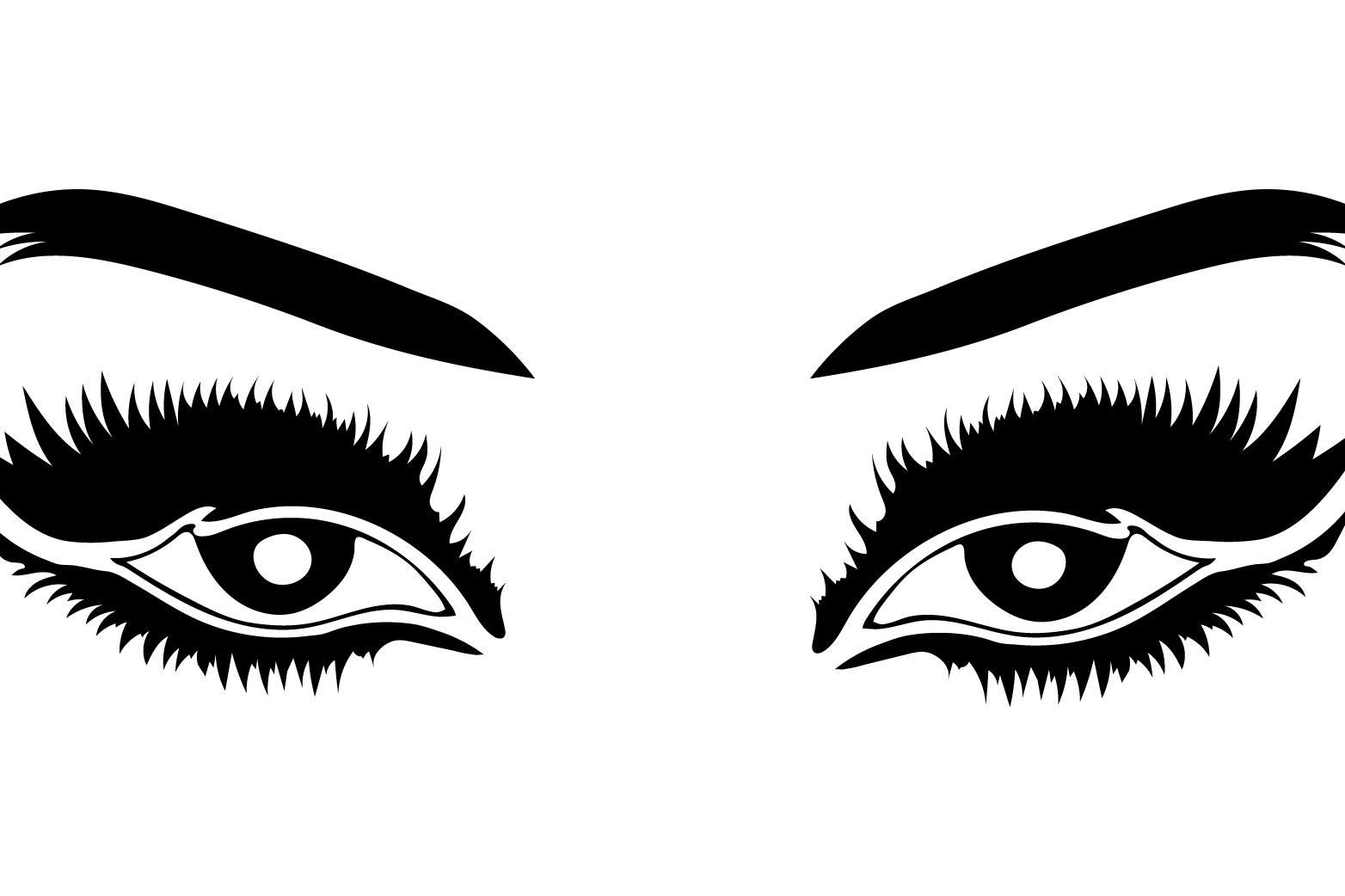 Simple Woman Eyes SVG Design preview image.