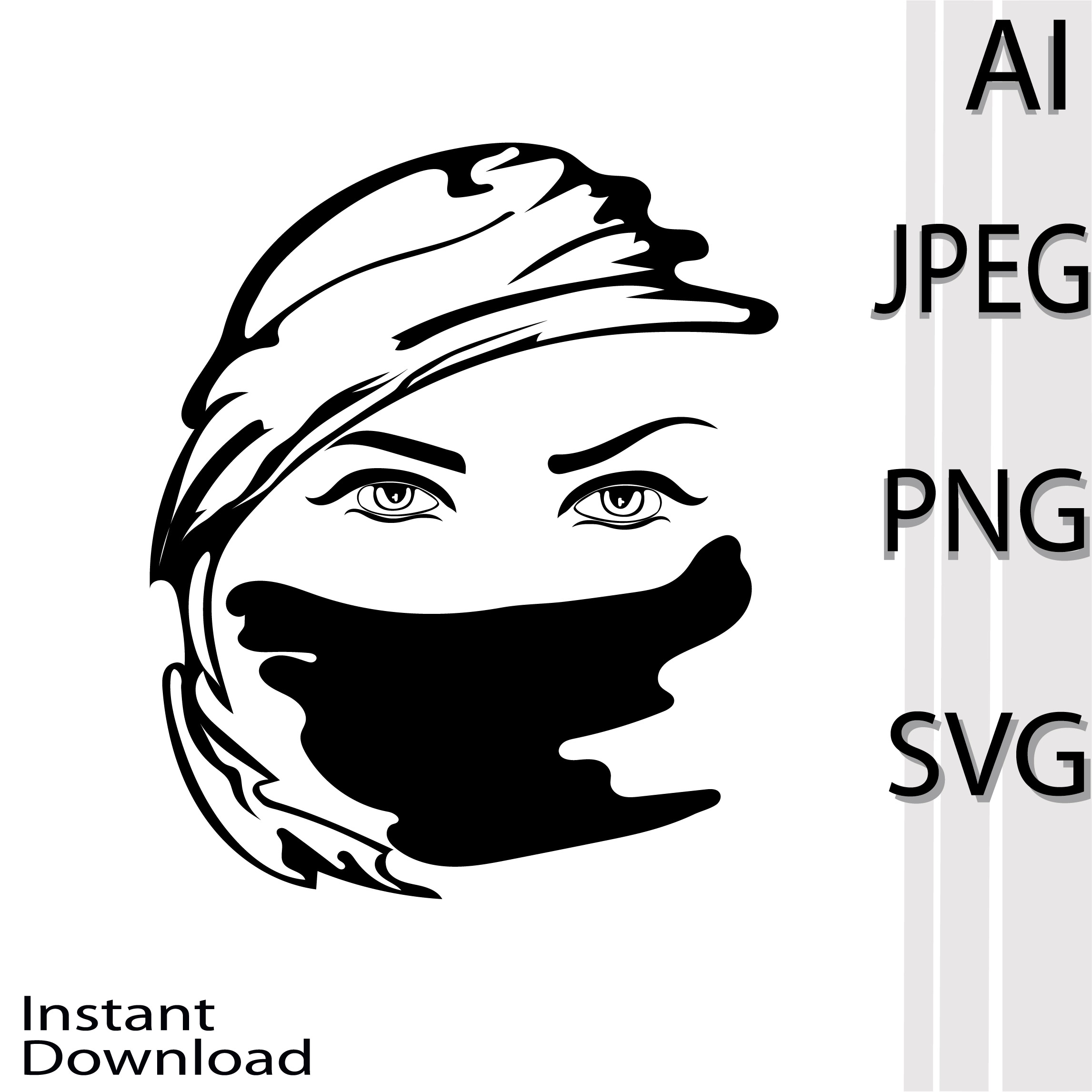 Gangster Girl SVG pinterest image.