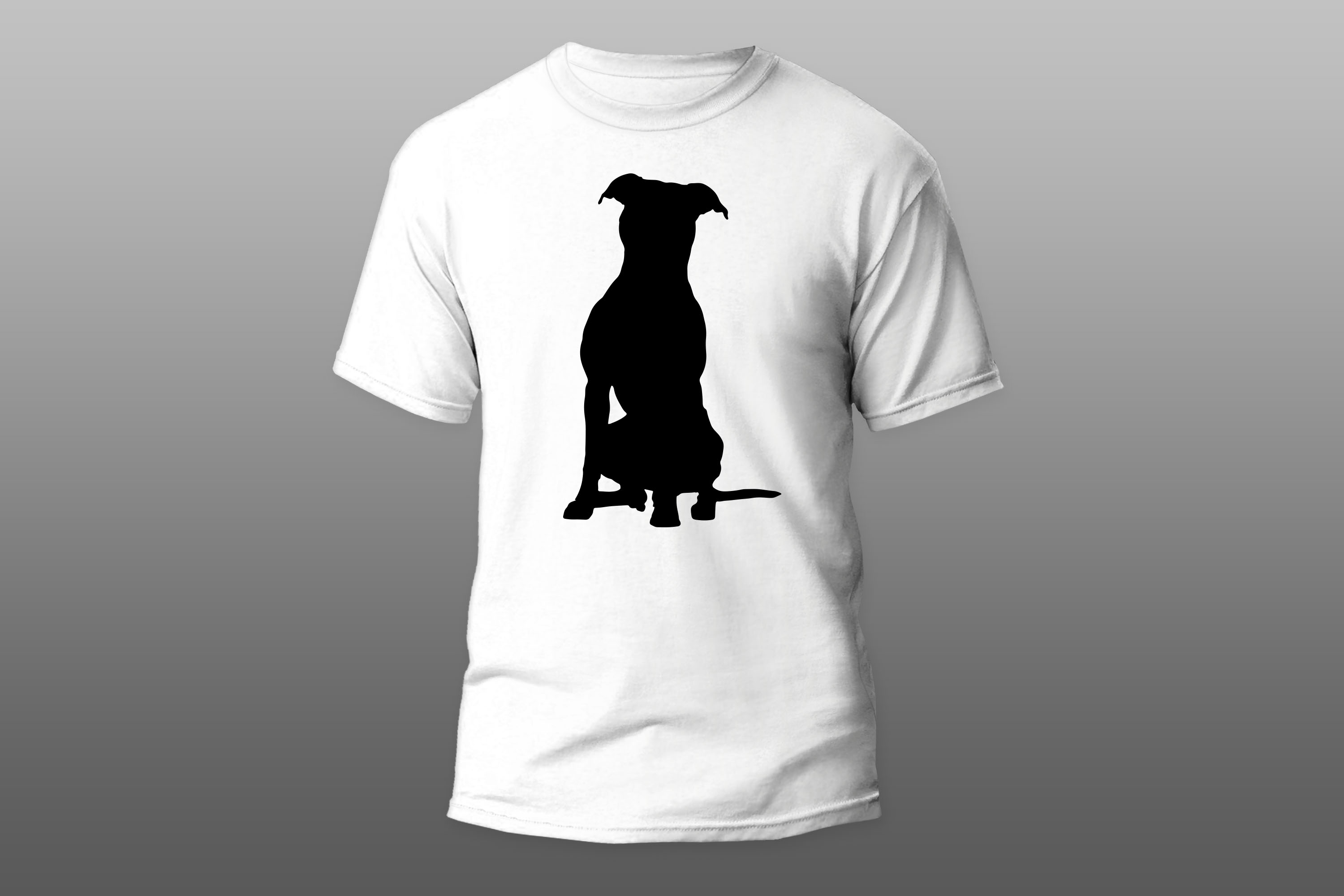 Pitbull Silhouettes T-Shirt Designs Bundle preview image.