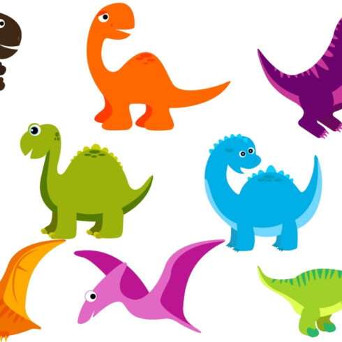 15 Dinosaurs Editable Clipart Set | MasterBundles
