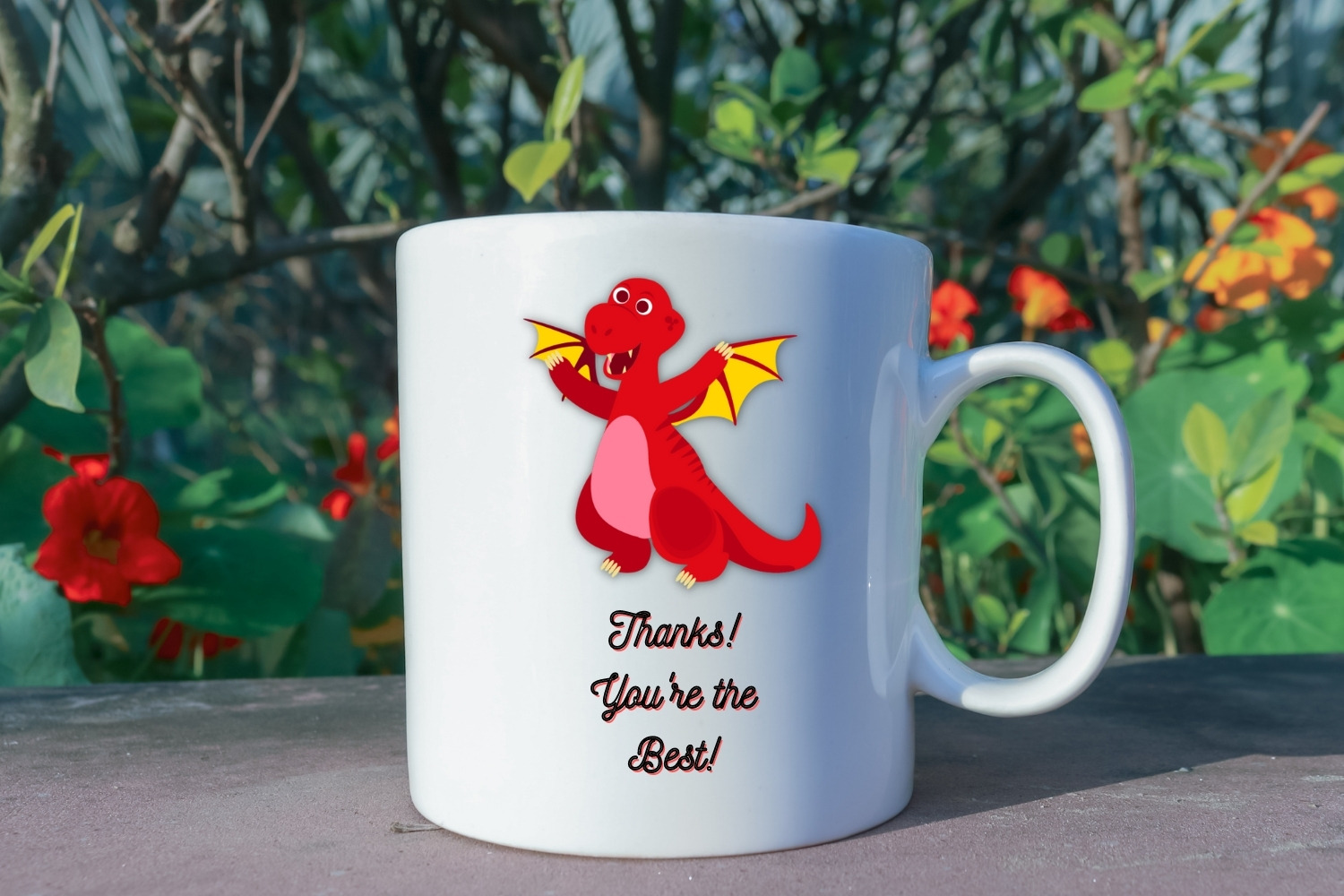 Dragon Clipart Set, mug mockup.