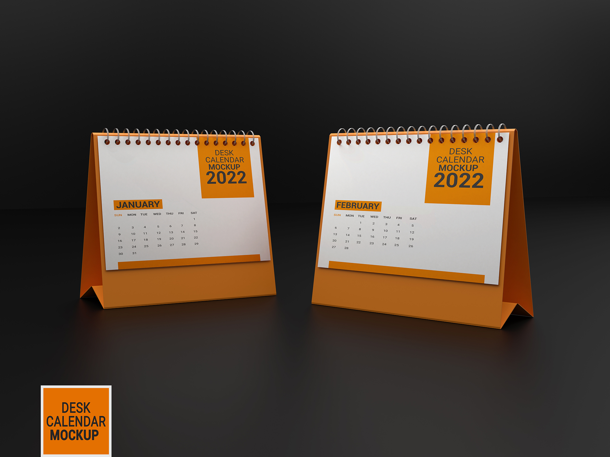 9 Desk Calendar PSD Mockup, for your business.