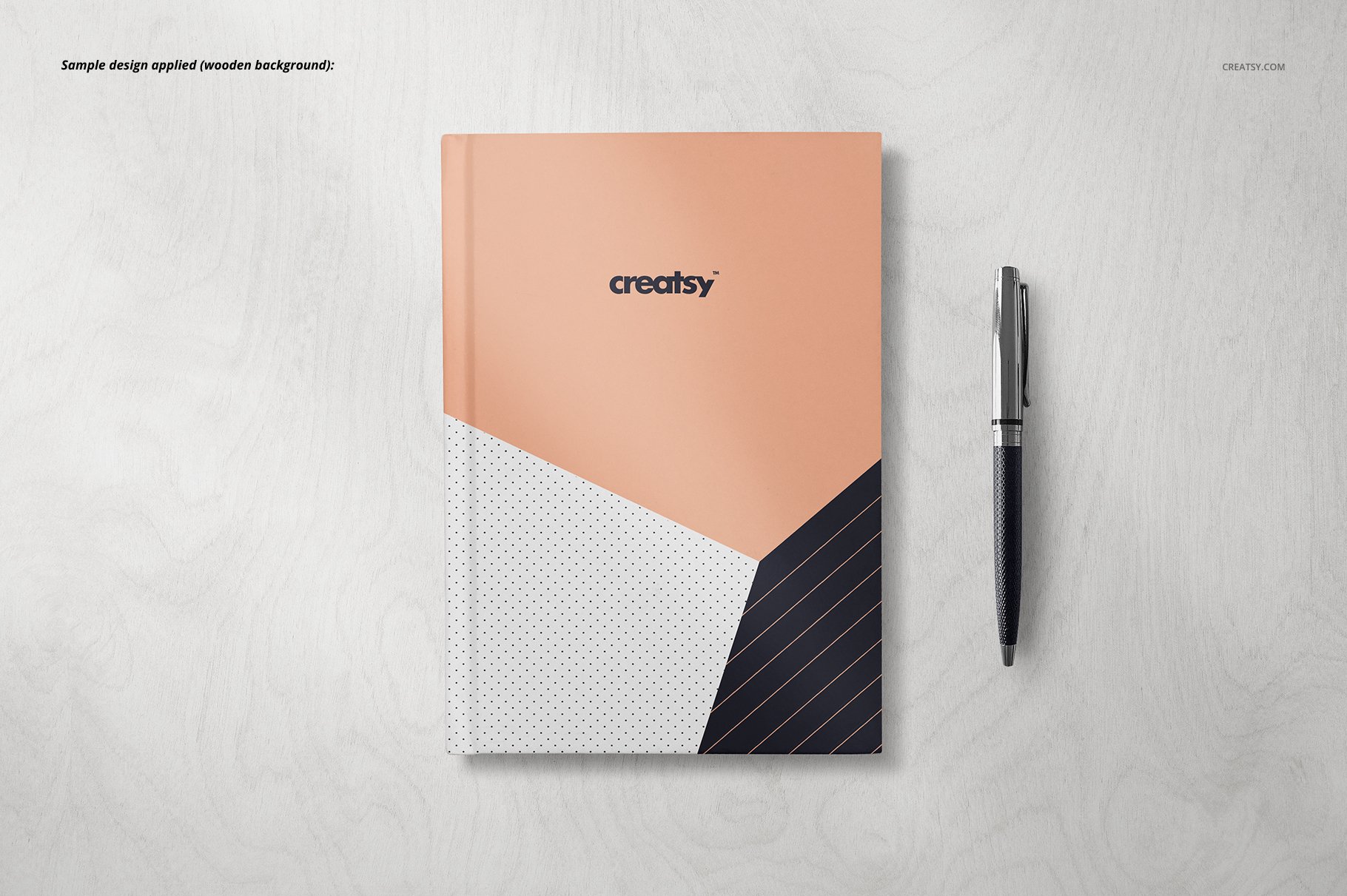 Cool business notebook with the minimalistic design.
