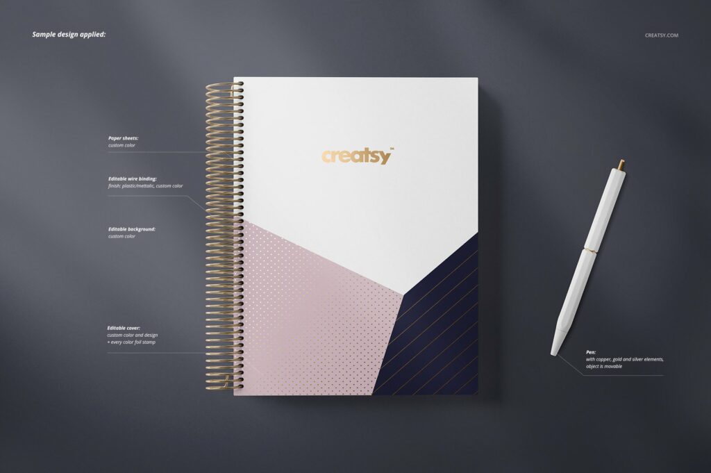 Coil Binding Planner Mockup Set MasterBundles