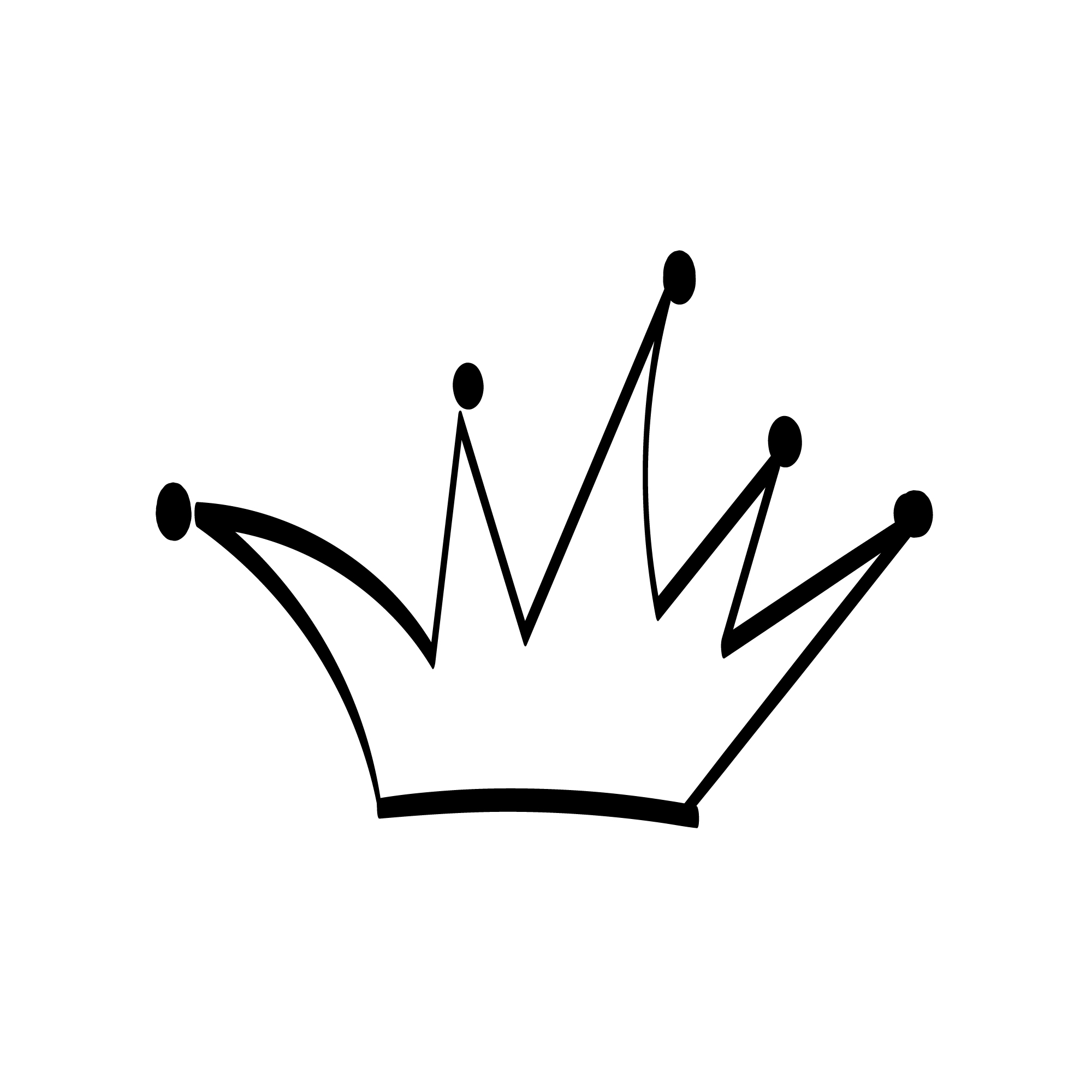 11 Hand Drawn Doodle Crowns for cute design.