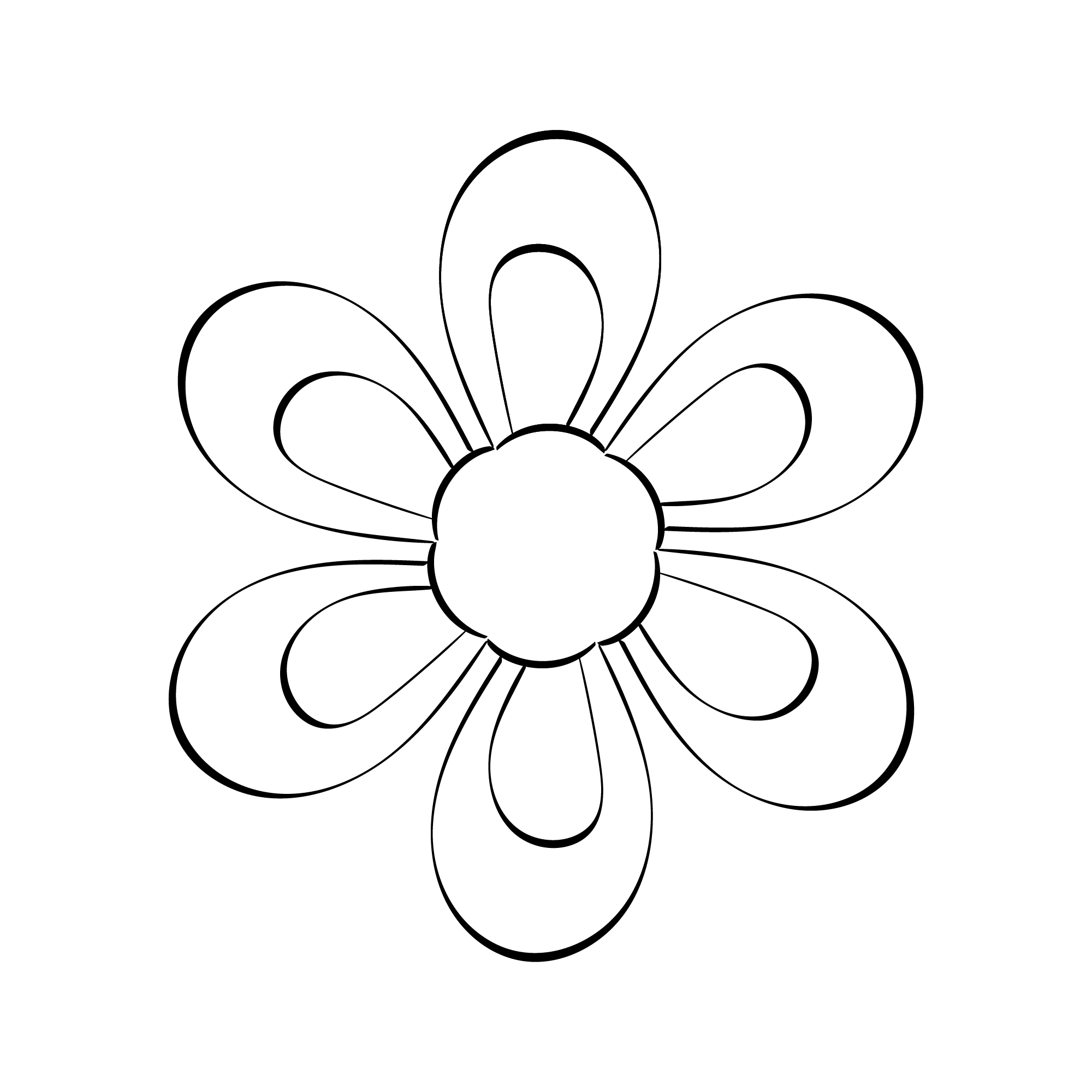 Flower Art Drawing With Line-Art preview image.