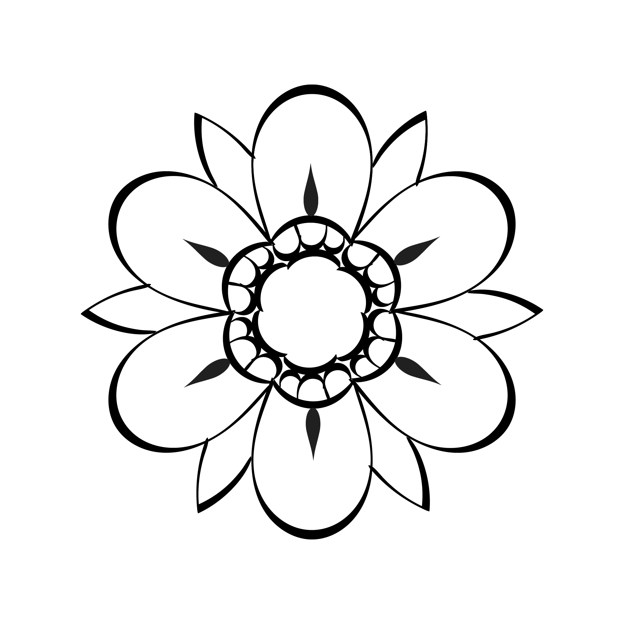Art Drawing Floral Pattern With Line-Art preview image.